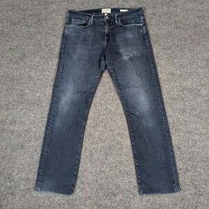 FRAME Denim L'Homme Casual Wear Slim‎ Mens Jeans 32 Dark Wash Distressed Blue